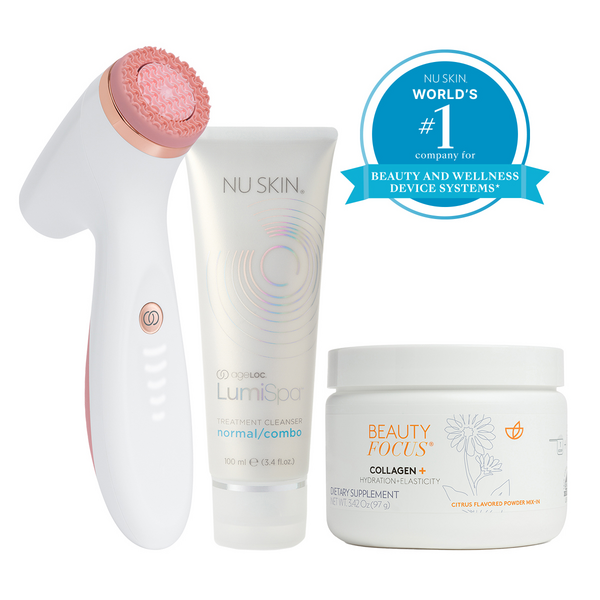 LumiSpa iO and Collagen Bundle (Rose Gold)