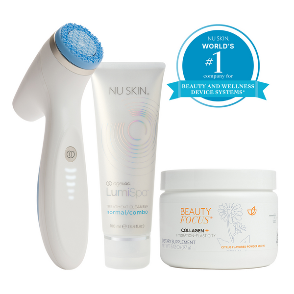 LumiSpa iO and Collagen Bundle (Blue)
