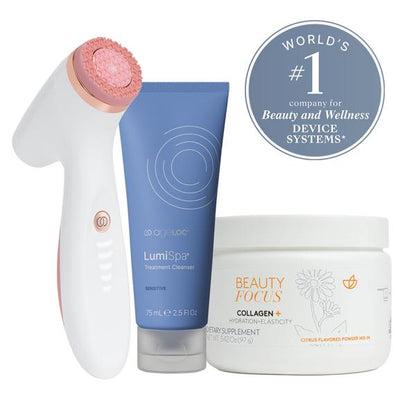 LumiSpa iO and Collagen Bundle (Rose Gold)